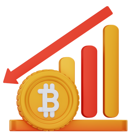 Bitcoin Loss  3D Icon