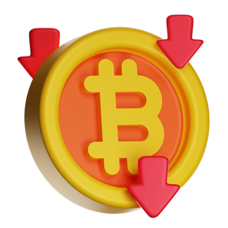 Bitcoin Loss  3D Icon