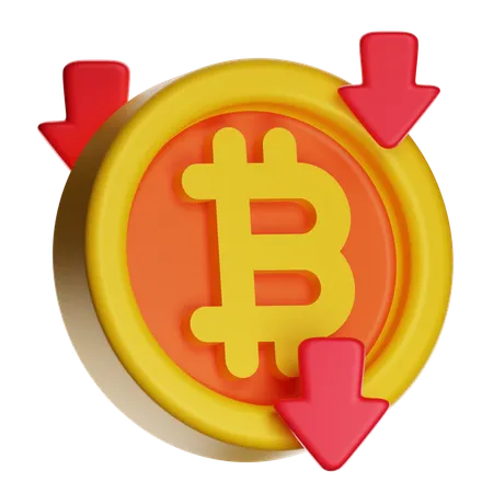 Bitcoin Loss  3D Icon