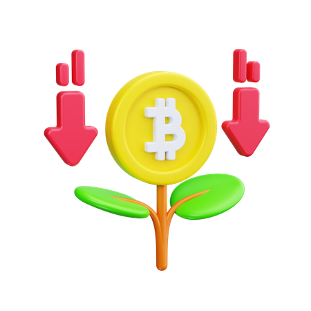 Bitcoin Loss  3D Icon