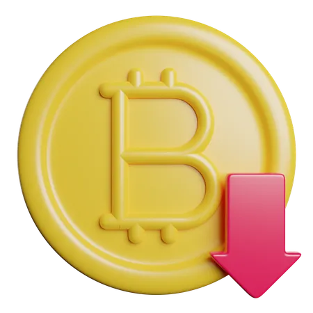 Bitcoin Loss  3D Icon