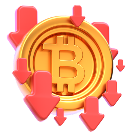 Bitcoin Loss  3D Icon