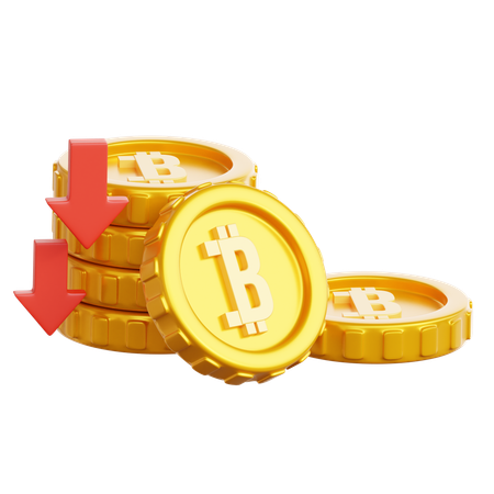 Bitcoin Loss  3D Icon