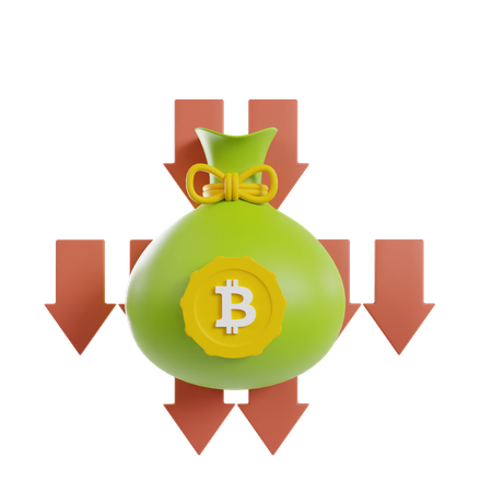 Bitcoin Loss  3D Icon