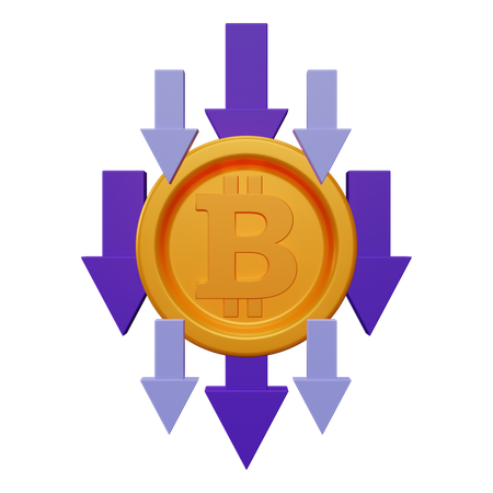Bitcoin Loss  3D Icon