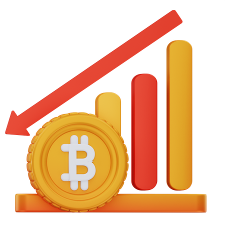 Bitcoin Loss  3D Icon