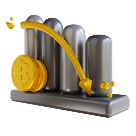 Bitcoin Loss  3D Icon