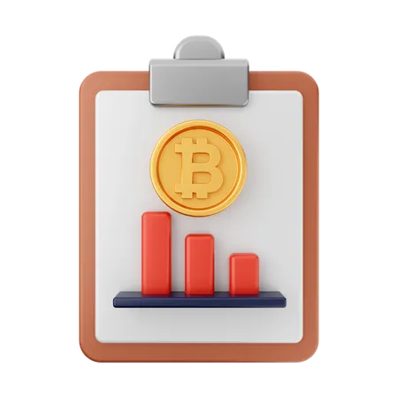 Bitcoin Loss Analysis  3D Icon