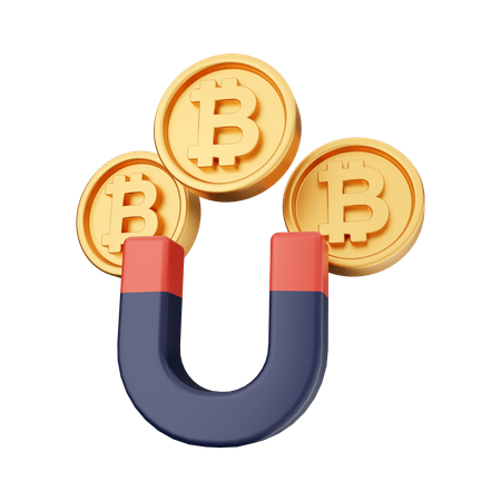 Bitcoin Magnet  3D Icon