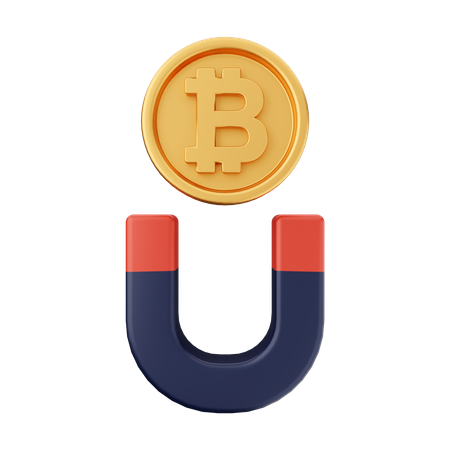 Bitcoin Magnet  3D Icon