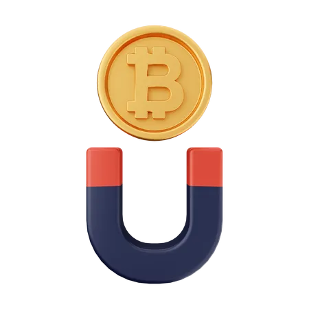 Bitcoin-Magnet  3D Icon