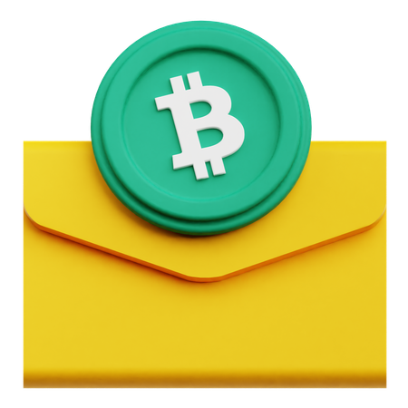 Bitcoin Mail  3D Icon