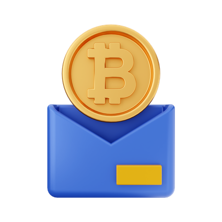 Bitcoin Mail  3D Icon