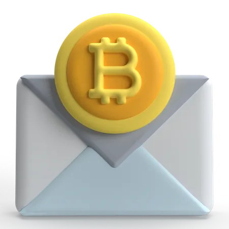 Bitcoin Mail  3D Icon