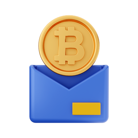 Bitcoin Mail  3D Icon