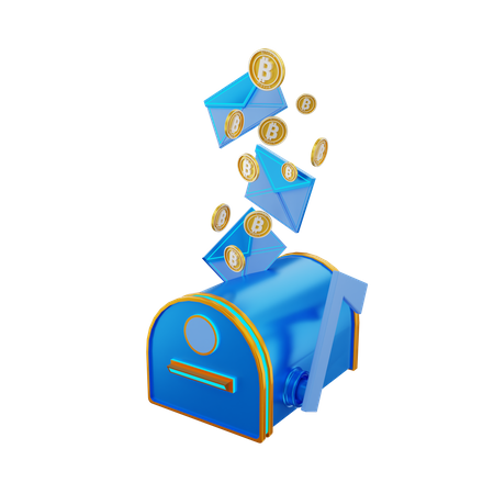 Bitcoin Mailbox 3D Illustration