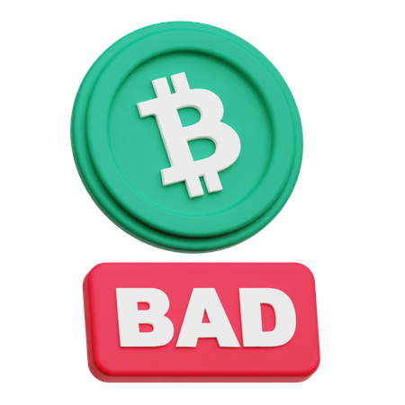 Bitcoin malo  3D Icon