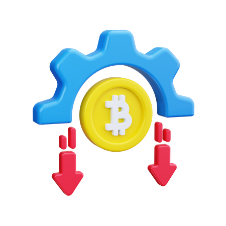 ビットコイン管理  3D Icon