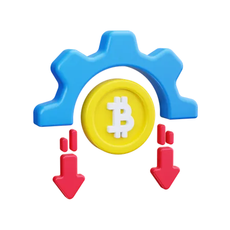 ビットコイン管理  3D Icon