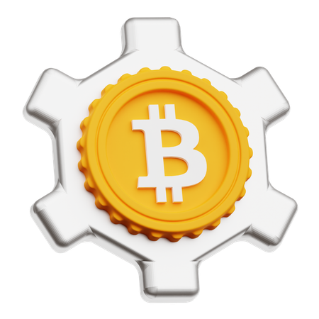 Bitcoin Management  3D Icon