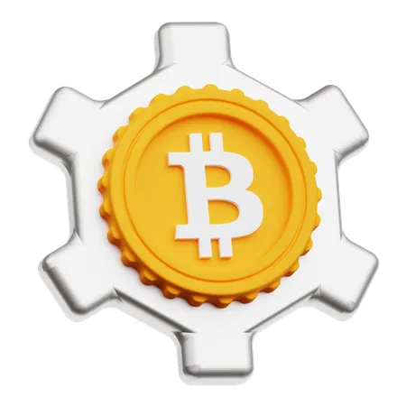 Bitcoin Management  3D Icon