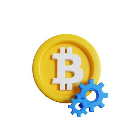 Bitcoin Management  3D Icon