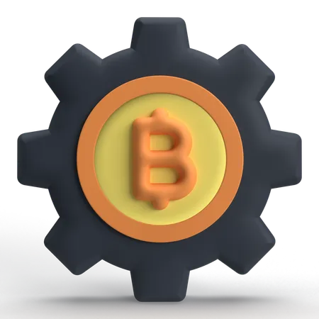 Bitcoin Management  3D Icon