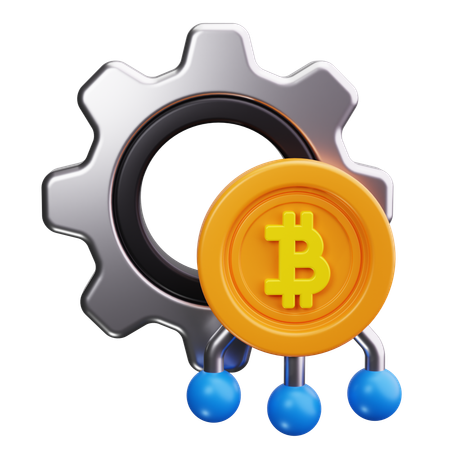 ビットコイン管理  3D Icon