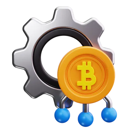 ビットコイン管理  3D Icon