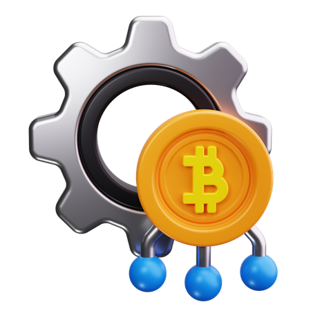 Bitcoin Mangement  3D Icon