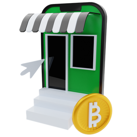 Bitcoin market  3D Icon