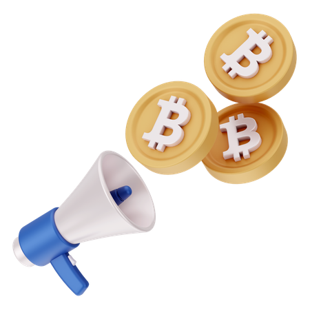 Bitcoin Marketing  3D Icon