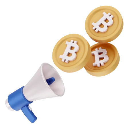 Bitcoin Marketing  3D Icon