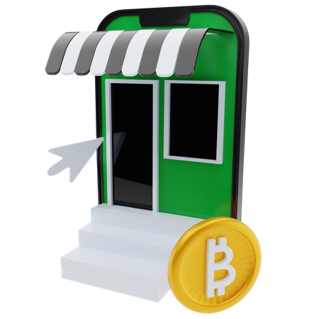 Bitcoin-Markt  3D Illustration