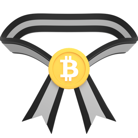 Bitcoin-Medaille  3D Icon