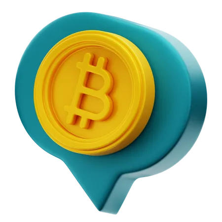 Bitcoin Message  3D Icon