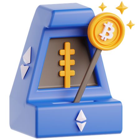 Bitcoin Metronome  3D Icon