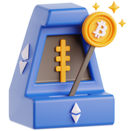 Metrônomo bitcoin  3D Icon