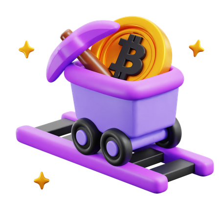 Mina de bitcoin  3D Icon