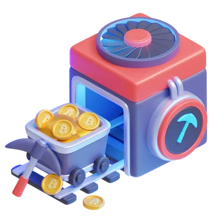 Mina de bitcoin  3D Icon