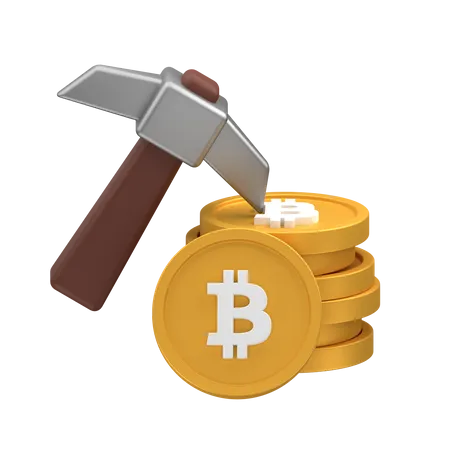 Mina de bitcoins  3D Icon