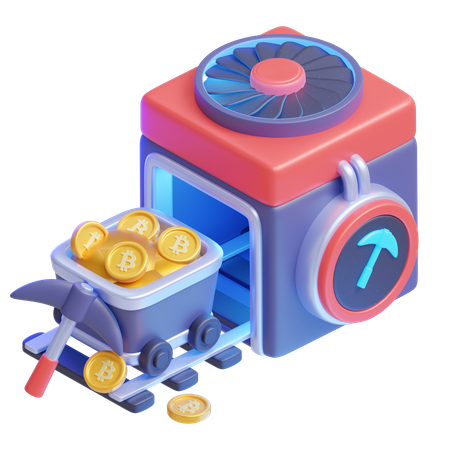 Bitcoin Mine  3D Icon