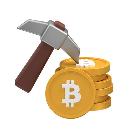 Bitcoin mine  3D Icon