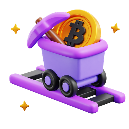 Bitcoin mine  3D Icon