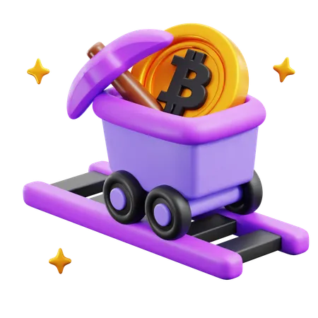 Bitcoin mine  3D Icon