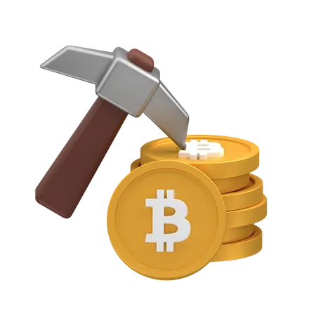 Bitcoin mine  3D Icon