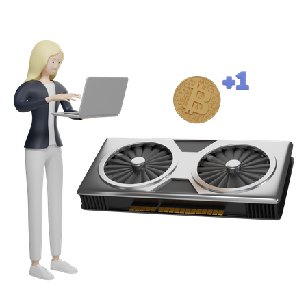 Bitcoin Miner  3D Icon