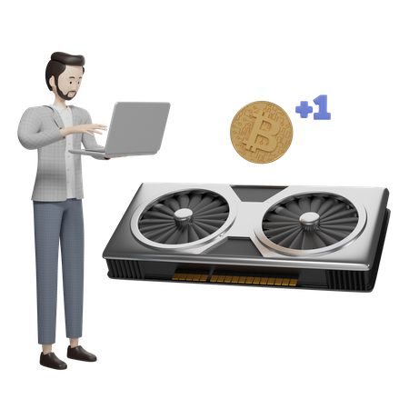 Bitcoin Miner  3D Icon