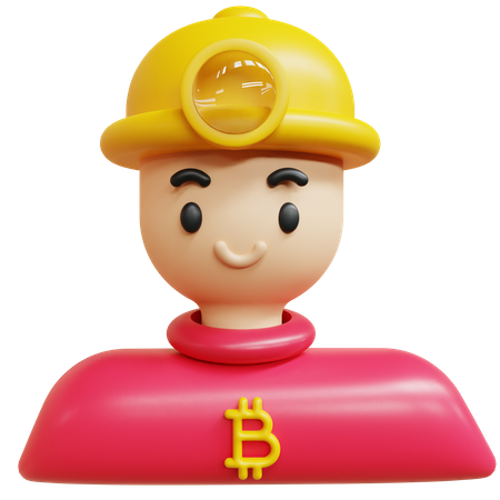 Mineur de bitcoins  3D Icon