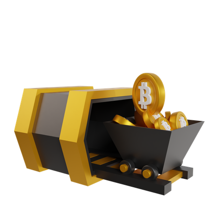 Extraction de bitcoins  3D Icon